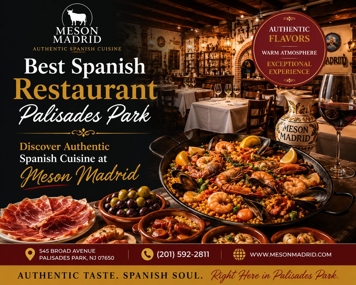 Best Spanish Restaurant Palisades Park: Discover Authentic Spanish Cuisine at Meson Madrid